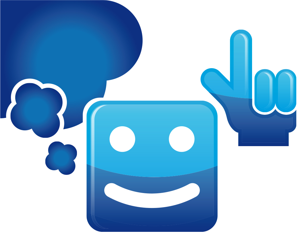 Logotipo del curso azul-Marketing digital gratuito